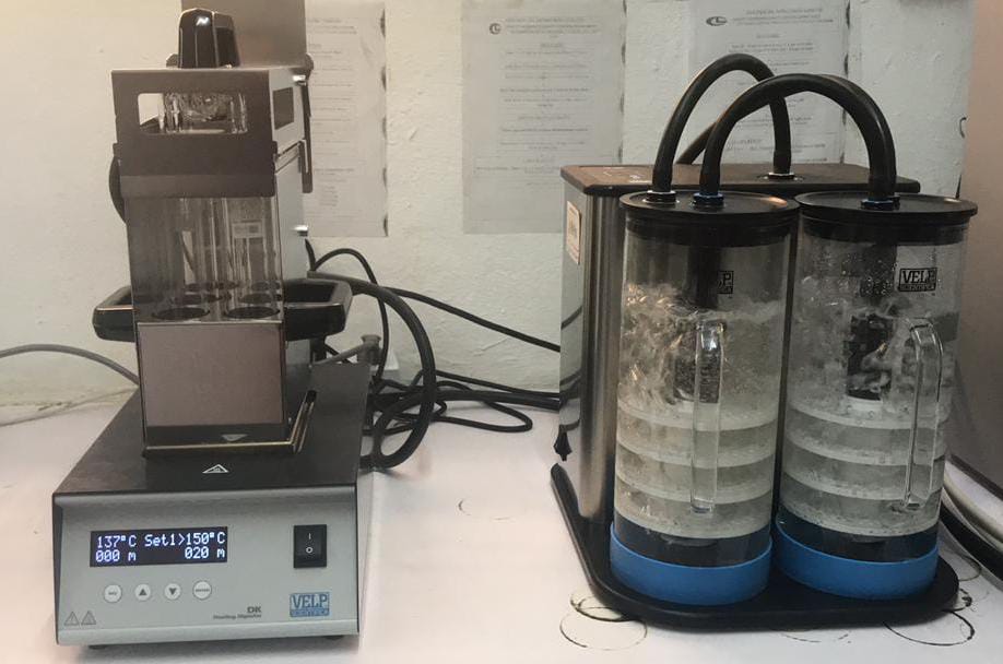 Velp Scientifica DKL Series Kjeldaahl Digestion Unit and KS 1000 Scrubber